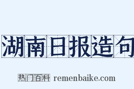 湖南日报造句是什么意思的图片